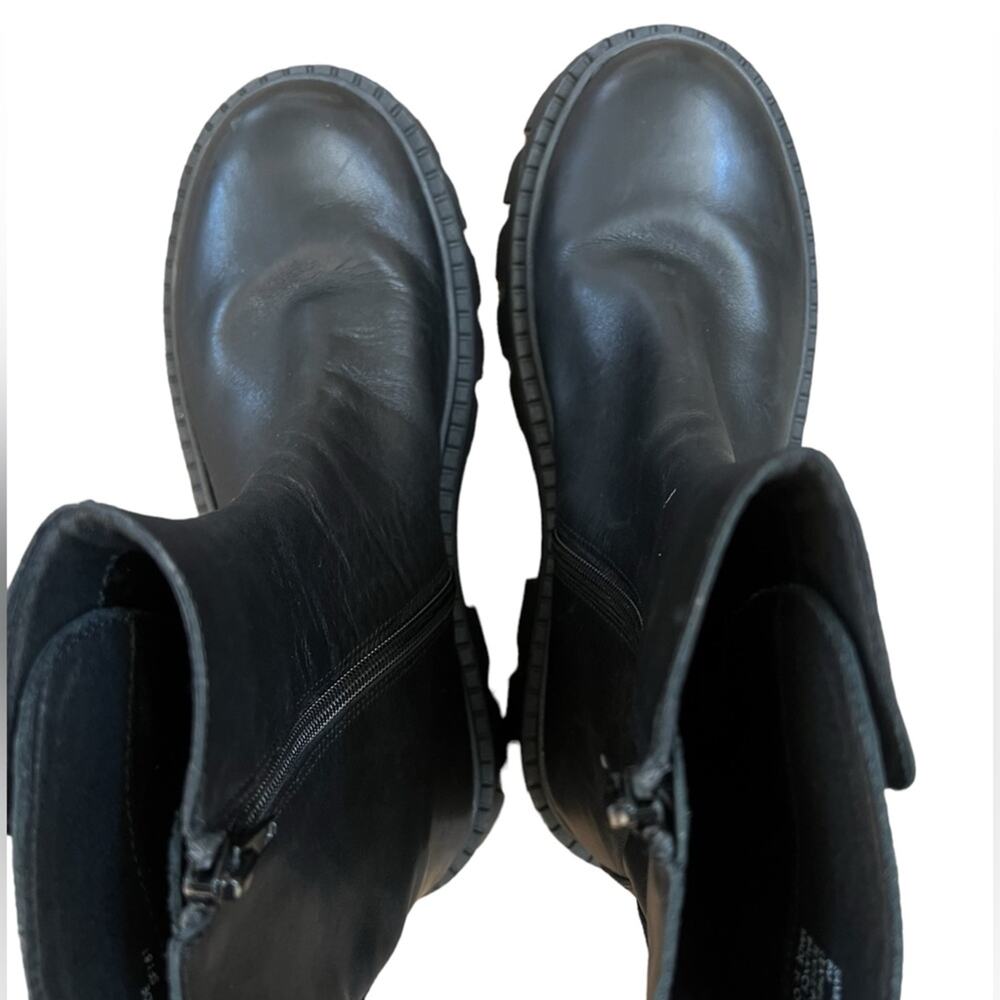 NWOT Women's Steve Madden Sameera Black Leather Booties – Sz 8 - Picture 5 of 6